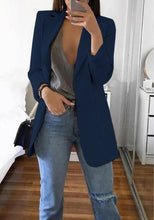 Load image into Gallery viewer, Long Blazers Women Ladies Femme Mujer Dames Casual Office White Black Blue Red Yellow Pink Orange Plus Size Oversized Blazer