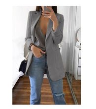 Load image into Gallery viewer, Long Blazers Women Ladies Femme Mujer Dames Casual Office White Black Blue Red Yellow Pink Orange Plus Size Oversized Blazer