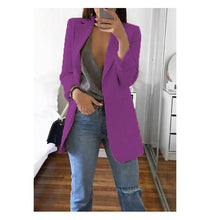 Load image into Gallery viewer, Long Blazers Women Ladies Femme Mujer Dames Casual Office White Black Blue Red Yellow Pink Orange Plus Size Oversized Blazer