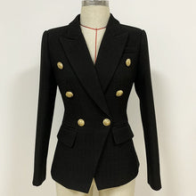 Load image into Gallery viewer, HIGH QUALITY New Fashion 2020 Baroque Designer Blazer Jacket Women's Silver Lion Buttons Double Breasted Blazer Outerwear
