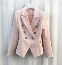 Load image into Gallery viewer, HIGH QUALITY New Fashion 2020 Baroque Designer Blazer Jacket Women's Silver Lion Buttons Double Breasted Blazer Outerwear