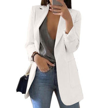 Load image into Gallery viewer, 2020 women blazer Solid Office Ladies Plaid Blazer Long Sleeve Loose Houndstooth Suit Coat Jacket Women blazers женские костюмы