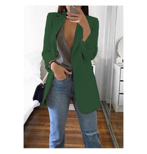 Load image into Gallery viewer, Long Blazers Women Ladies Femme Mujer Dames Casual Office White Black Blue Red Yellow Pink Orange Plus Size Oversized Blazer
