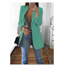 Load image into Gallery viewer, Long Blazers Women Ladies Femme Mujer Dames Casual Office White Black Blue Red Yellow Pink Orange Plus Size Oversized Blazer
