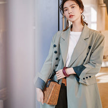 Load image into Gallery viewer, LANMREM 2020 New Niche Fashion OL Blazers For Women Spring Female's Notched Long Sleeve Contrast Color Casual Jacket YG61402

