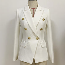 Load image into Gallery viewer, HIGH QUALITY New Fashion 2020 Baroque Designer Blazer Jacket Women's Silver Lion Buttons Double Breasted Blazer Outerwear
