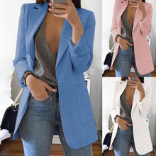 Load image into Gallery viewer, 2020 women blazer Solid Office Ladies Plaid Blazer Long Sleeve Loose Houndstooth Suit Coat Jacket Women blazers  женские костюмы
